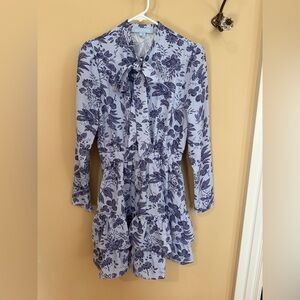 Hill House Talia Dress in Lilac Floral Crepe Size S